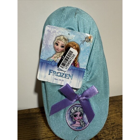 Disney Frozen Girl's Shoes Slippers Blue 2T/3T - Picture 2 of 4